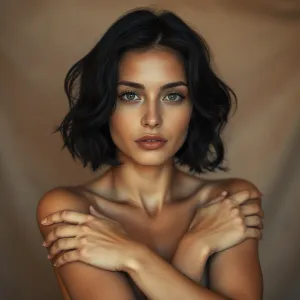 Serene Introspection: A Soft-Lit Portrait