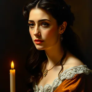 Rembrandt-inspired Monica Bellucci in Baroque Dutch Attire