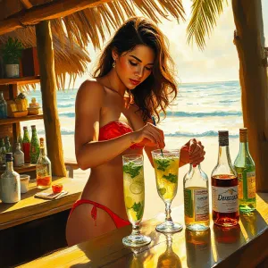 Sunlit Cocktail Preparation: Tropical Degas Impression