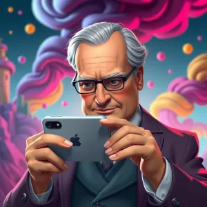 Ankama-inspired Churchill Contemplates Modern Tech