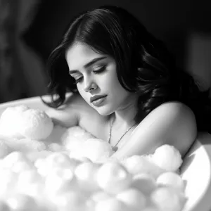 Tranquil Moments: Selena Gomez in a Timeless Bubble Bath