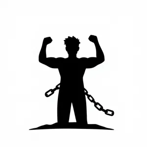 Resilient Rebel: Broken Chain Logo