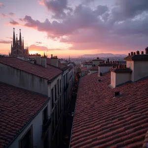 Barcelona Dusk: Gothic Rooftops Glow