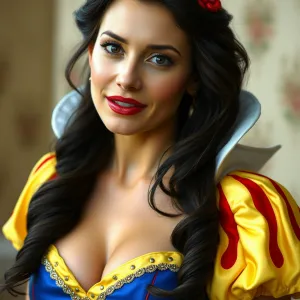 Stylized Black-and-White Portrait: Cameron Diaz as Snow White