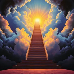 Luminous Ascent: A Journey through Shadows and Light