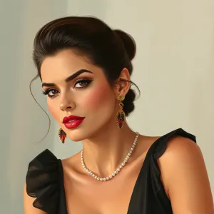 Impressionistic Elegance: Timeless Maite Perroni Portrait
