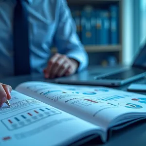 Professional Image for NEN Standards Website: Modern Workspace with Detailed Graphics