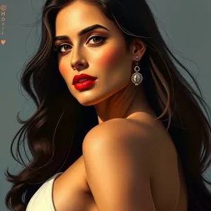 Stunning Salma Hayek Digital Portrait