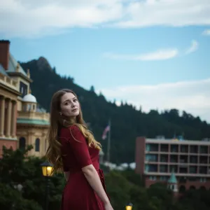 Title: "Girl in Abstract Setting