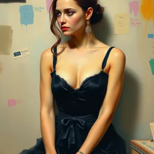 Degas-inspired AI portrait (Natalie Portman)