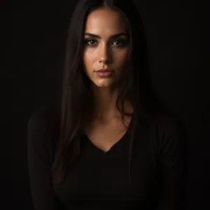 Mystical Glamour: Camilla Belle in Monochrome Intensity