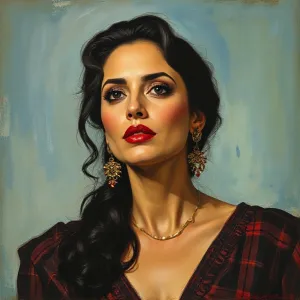 Surrealistic Portrayal of Salma Hayek