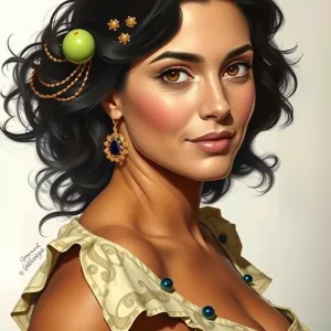 Boris Vallejo-inspired Salma Hayek Portrait