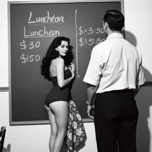 1950s Diner Dialogue: Woman and Man Discussing Menu
