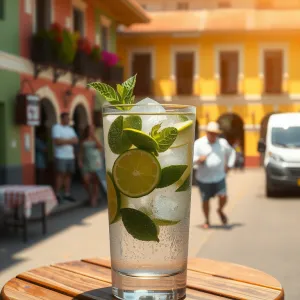 Colonial Town Square Mojito in Sunlight