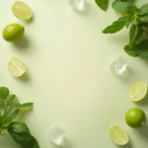 Vibrant Mojito Maker Backdrop: Minimalistic, Gradient Design