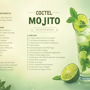 Modern Mojito Recipe Page: Fresh and Vibrant Design