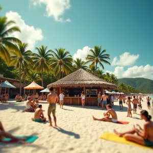 Tropical Beach Scene with Active Bar - Perfect Mojito