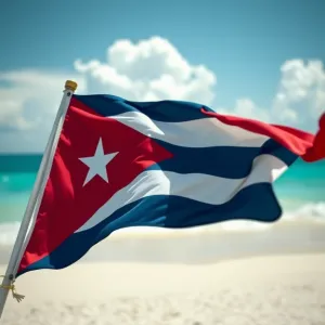 Highly Detailed Wave of Cuban Flag