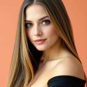 Neutral Glance in Black Off-Shoulder