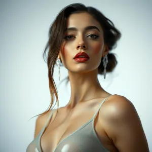 Dynamic Low-Angle Close-Up: Ren Caverly's Abstract Fantasy by Artgerm