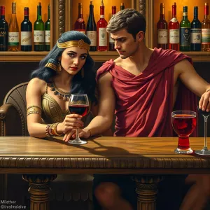 Cleopatra and Caesar Bar Encounter