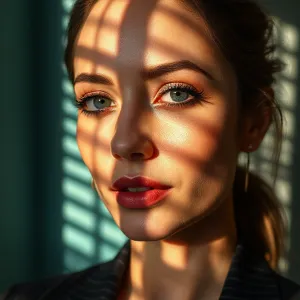 Warm Afternoon Portrait with Shadow Play