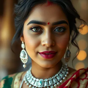 South Asian Editorial Portrait in Sari