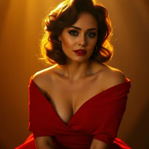 Golden Hour Elegance: Striking Portrait of Confident Woman