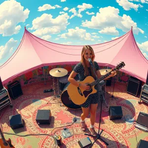 Vibrant Summer Music Fest: Wide Angle View