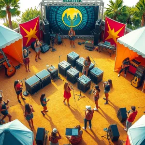 Isometric Summer Music Fest

Or

Wide-angle Isometric Festival

Or simply

Isometric Summer Gathering