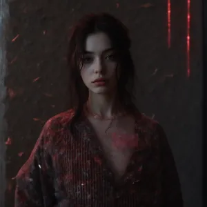 Billie Eilish's Neon Noir Portrait: A Fusion of Edgy Allure and Alt-Pop Sensibilities