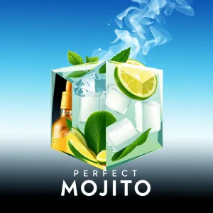 Vibrant, Geometric Mojito Logo: A Digital Blend of Tradition and Futurism