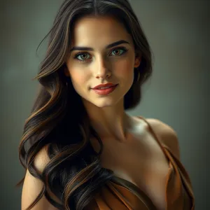 Radiant Maria in Vivid Colors: Stunning Portrait