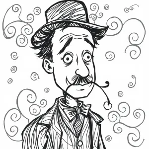 Chaplin Doodle Art Sketch