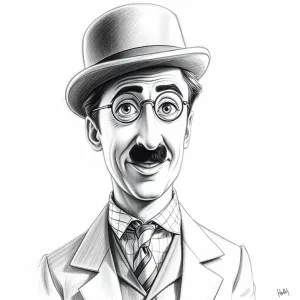 Pencil Sketch - Charlie Chaplin Portrait
