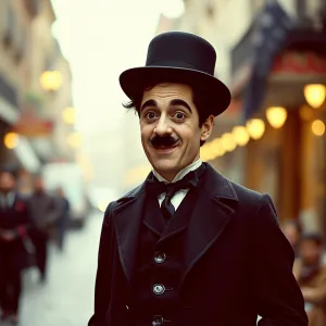 Chaplin-Inspired AI Portrait