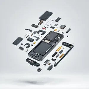 Detailed 3D Smartphone Deconstruction