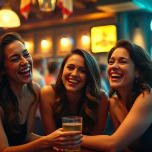 Women Laughing in Bar (Photograph)