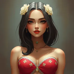 Female Solo Figure in Crop Top