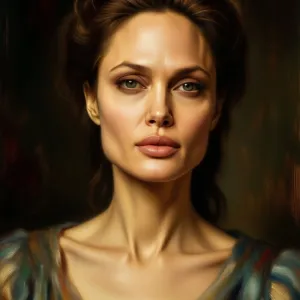 Angelina Jolie painted in the style of Degas