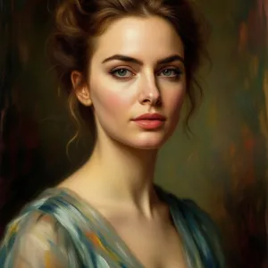 Margot Robbie painted in the style of Degas