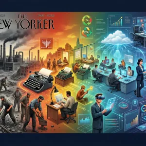 Create a wide-format digital illustration that functions as a visual timeline, moving