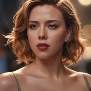 cinematic photo Hyper realistic digital painting, Full body illustration of Scarlett Johanson