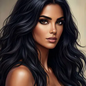 concept art Mia, on the other hand, was an exotic beauty with