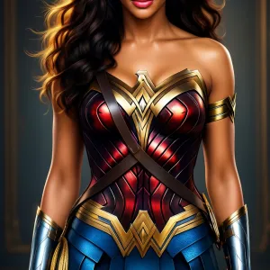 Hyper realistic digital painting, Full body illustration of Halle Berry as a