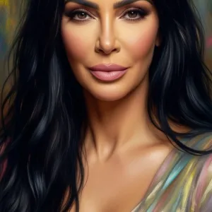 Kim Kardashian painted in the style of Degas