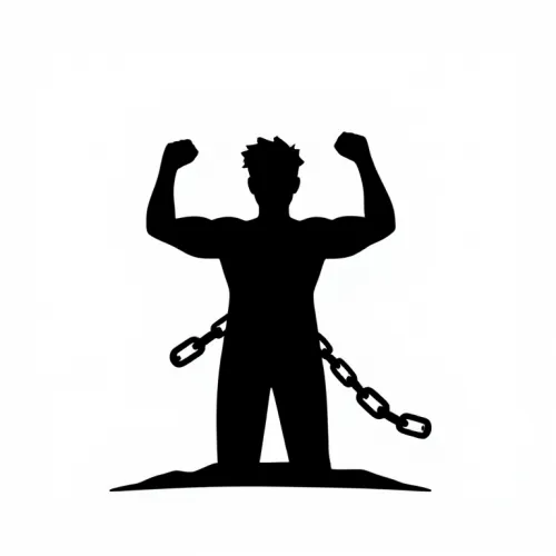 Resilient Rebel: Broken Chain Logo