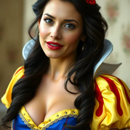 Stylized Black-and-White Portrait: Cameron Diaz as Snow White