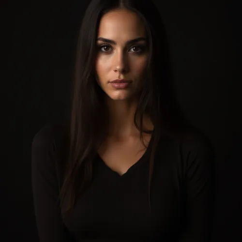 Mystical Glamour: Camilla Belle in Monochrome Intensity